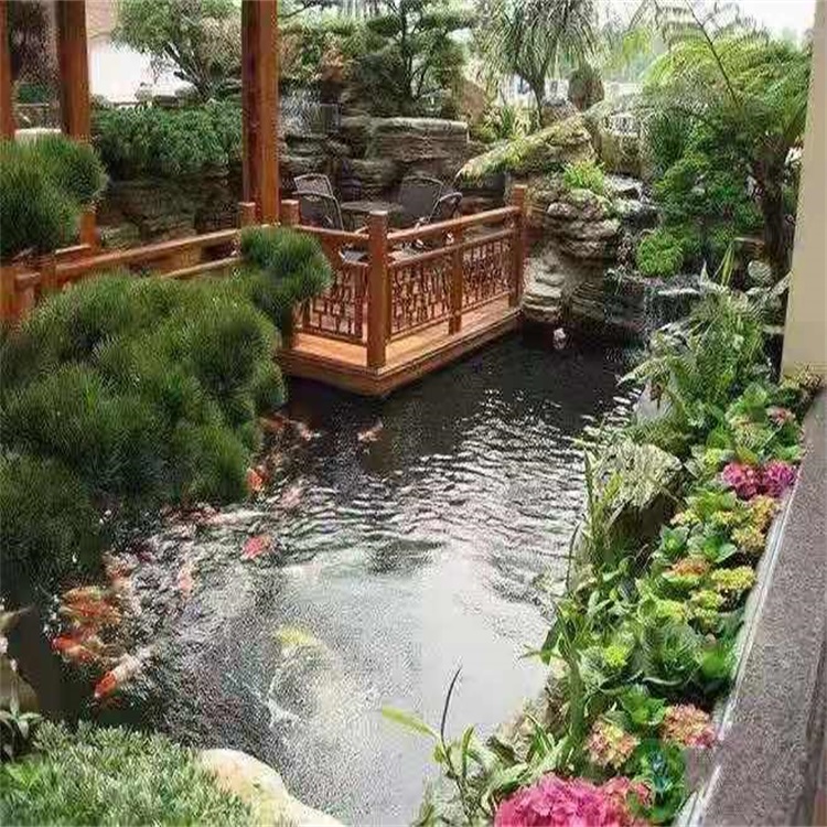 甘肃院子小鱼池假山设计